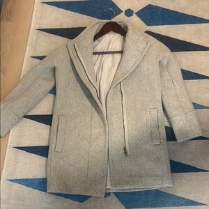 J. Crew Women's Gray Faux Wool Coat